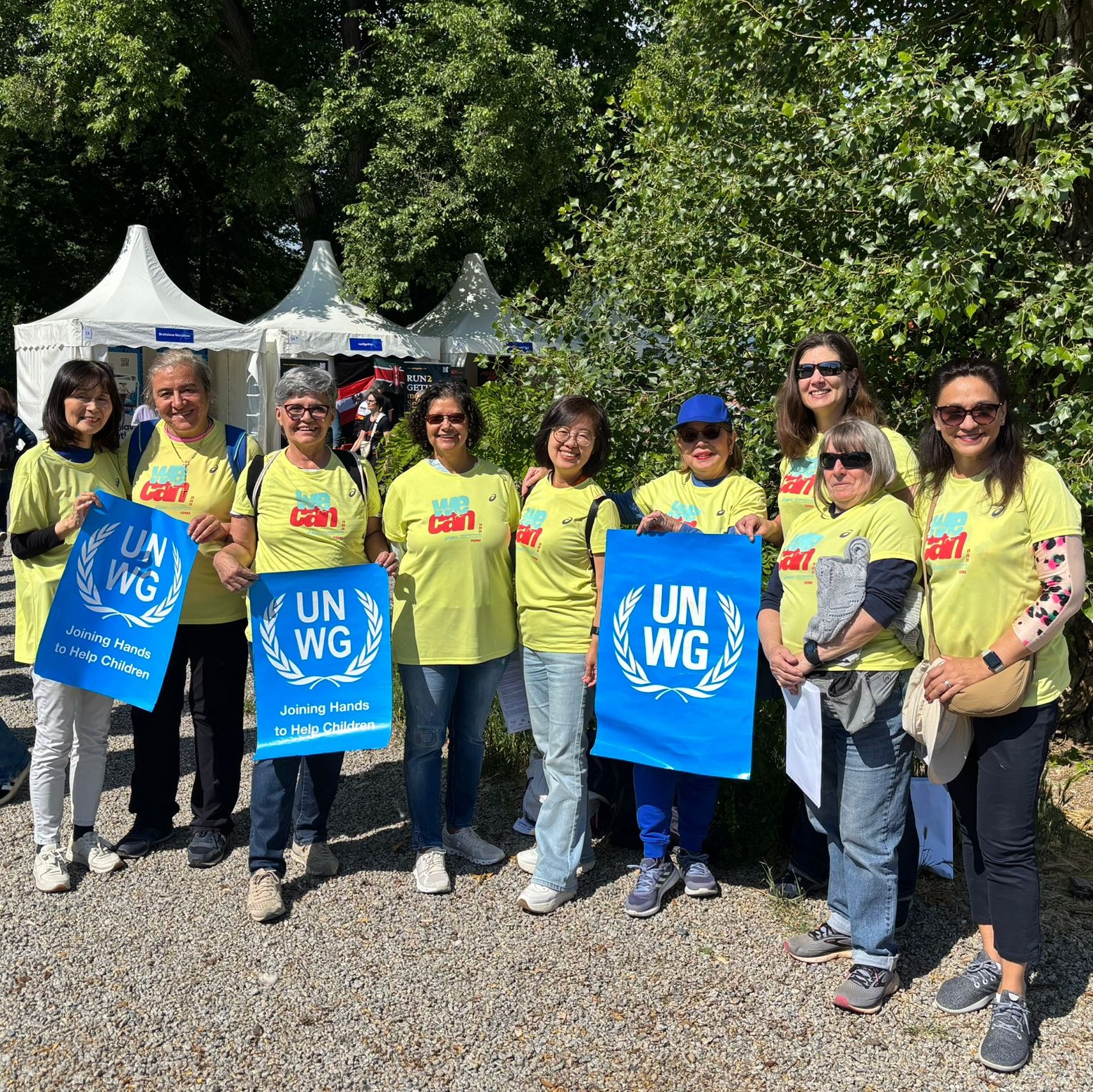 Eine Gruppe von Mitgliedern trifft sich im Donaupark oder im Prater um zu gehen oder zu laufen, je nachdem wie schnell die einzelnen unterwegs sein wollen. Die UNWG nimmt auch am alljährlich stattfindenden Österreichischen Frauenlauf im Prater teil.